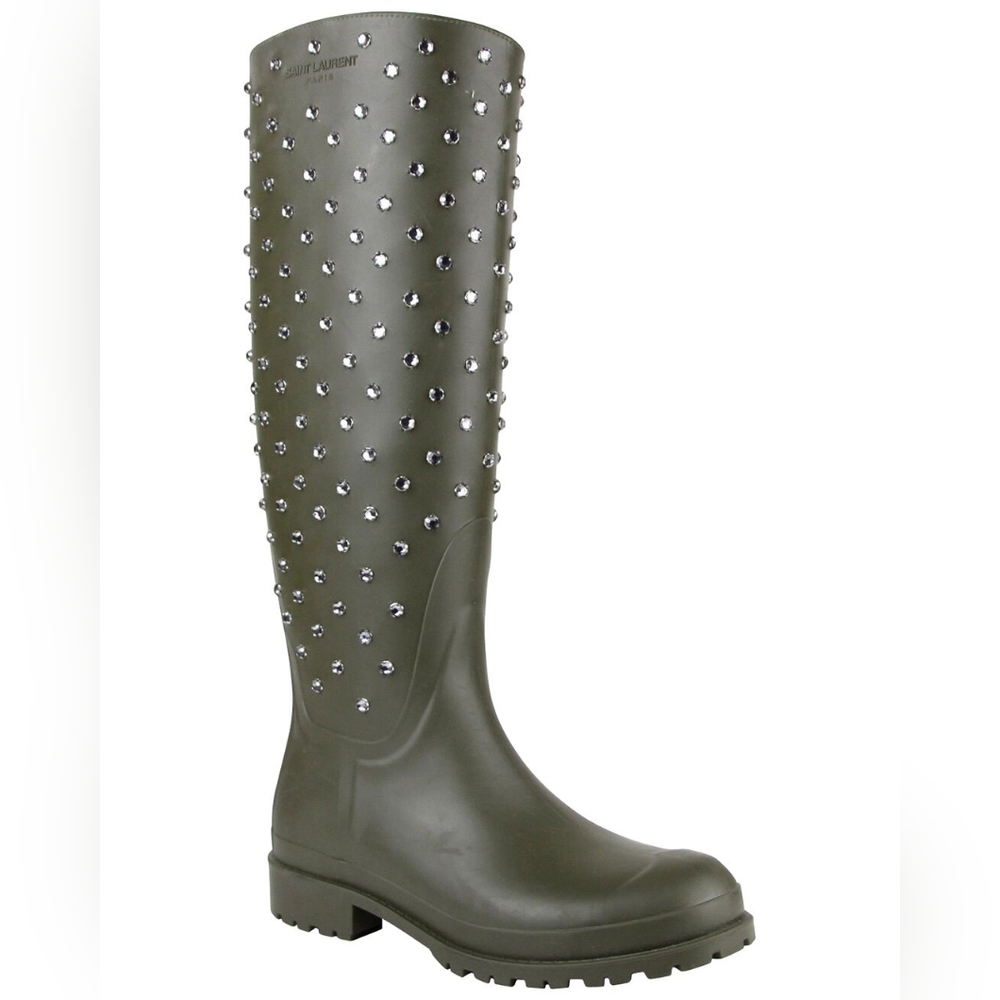 Saint Laurent Jeweled Rain Boot NWT